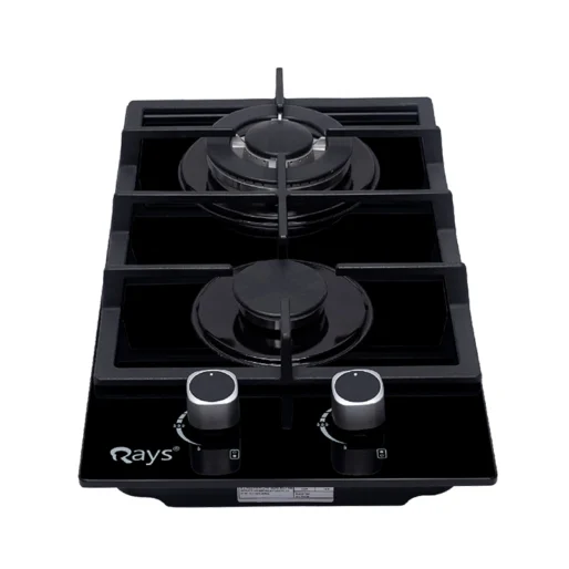 Rays 2 Burners Glass Top Gas Kitchen Hob 3112-G1