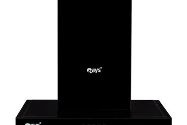 Rays 60cm Wall Mounted Kitchen Hood 6160-P1 Black