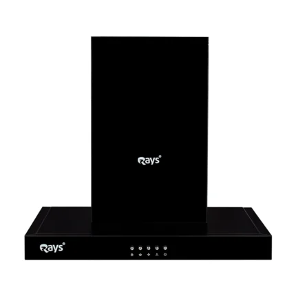 Rays 60cm Wall Mounted Kitchen Hood 6160-P1 Black