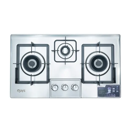 Rays 3 Burners Stainless Steel Gas Kitchen Hob 7805-SS