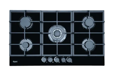 Rays 5 Burners Glass Top Gas Kitchen Hob 9051-G