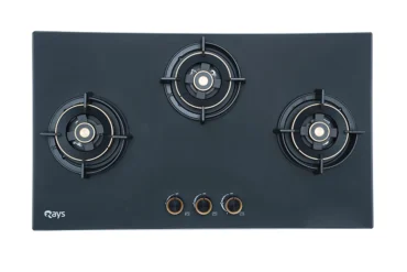 Rays 3 Burners Nano Glass Top Gas Kitchen Hob RGH-8603G1